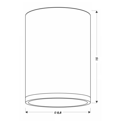 LED loftlampe TUBA LED/9W/230V