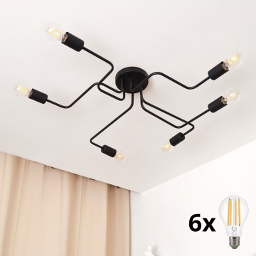 LED loftlampe TUBE 6xE27/15W/230V