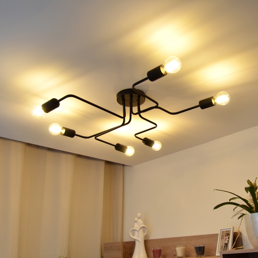 LED loftlampe TUBE 6xE27/15W/230V
