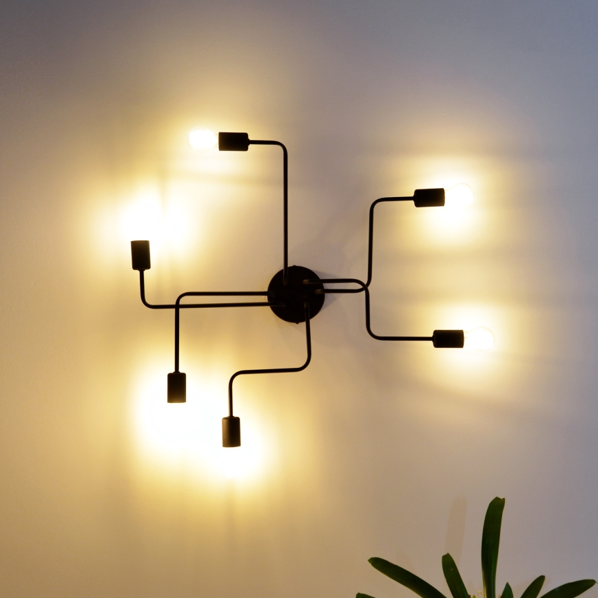 LED loftlampe TUBE 6xE27/15W/230V
