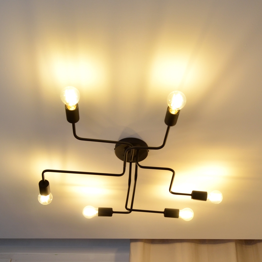 LED loftlampe TUBE 6xE27/15W/230V