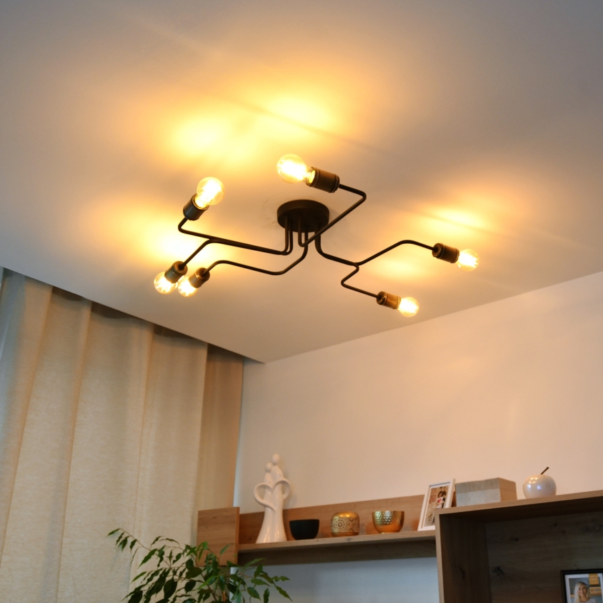 LED loftlampe TUBE 6xE27/15W/230V