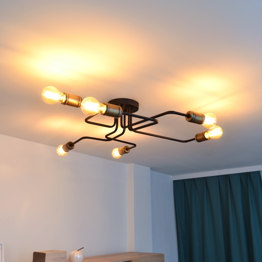 LED loftlampe TUBE 6xE27/15W/230V