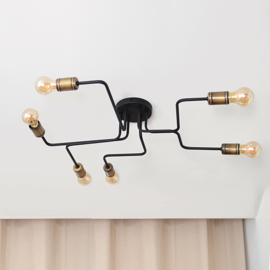 LED loftlampe TUBE 6xE27/15W/230V