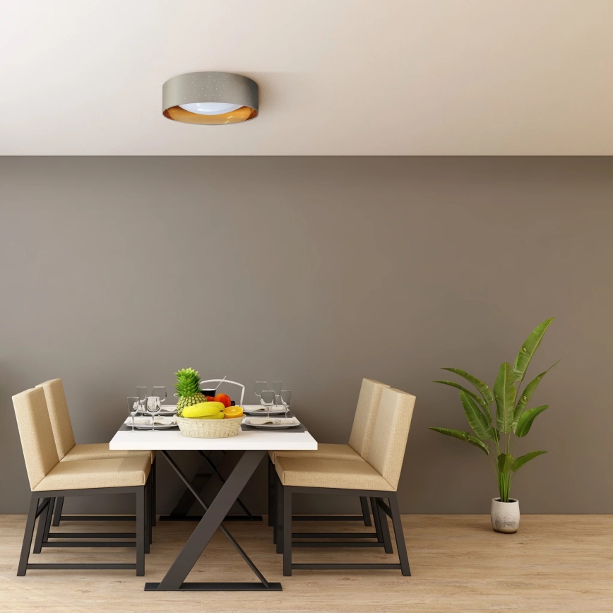 LED loftlampe TULUZA LED/18W/230V diameter 32 cm brun