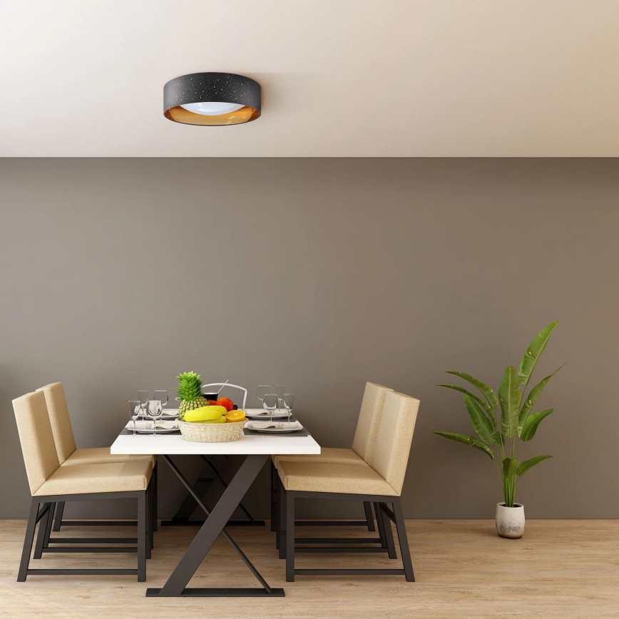 LED loftlampe TULUZA LED/18W/230V diameter 32 cm sort