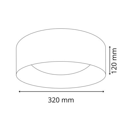 LED loftlampe TULUZA LED/18W/230V diameter 32 cm sort
