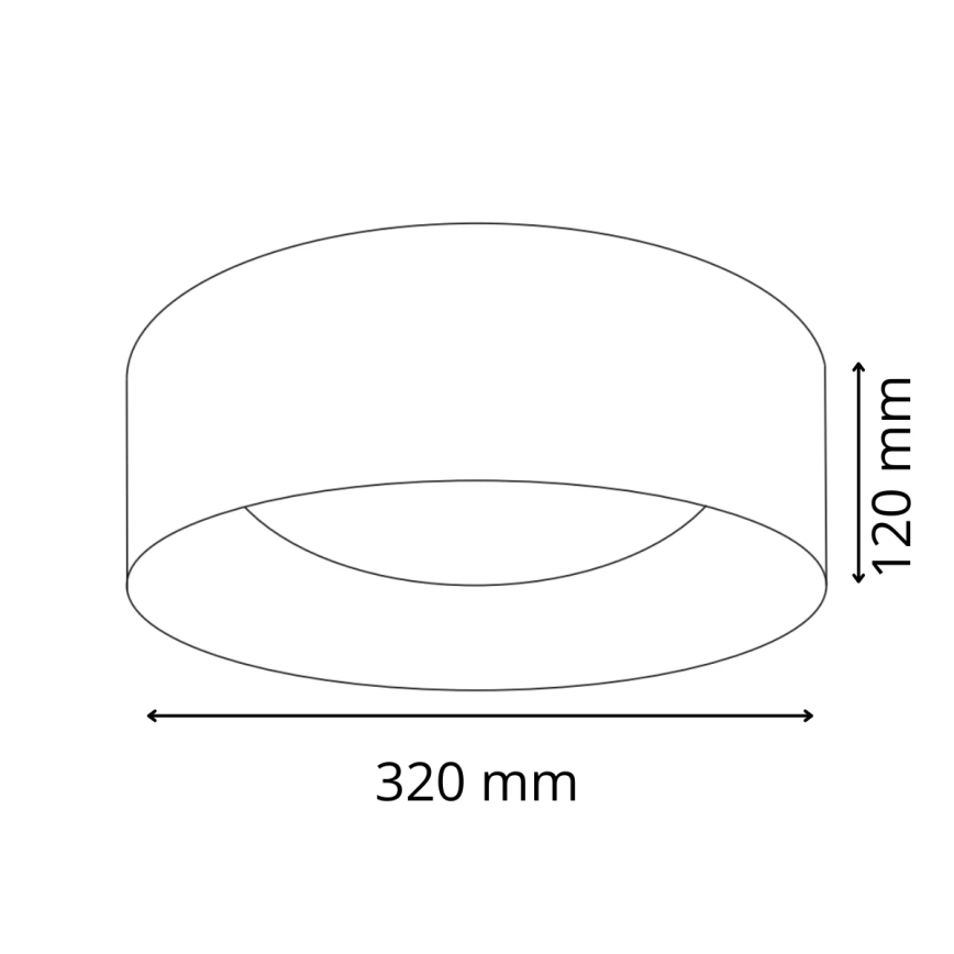 LED loftlampe TULUZA LED/18W/230V diameter 32 cm sort