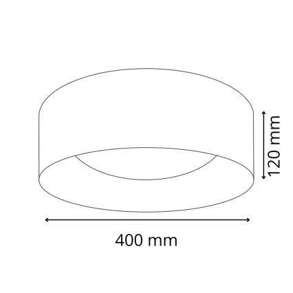 LED loftlampe TULUZA LED/24W/230V diameter 40 cm sort