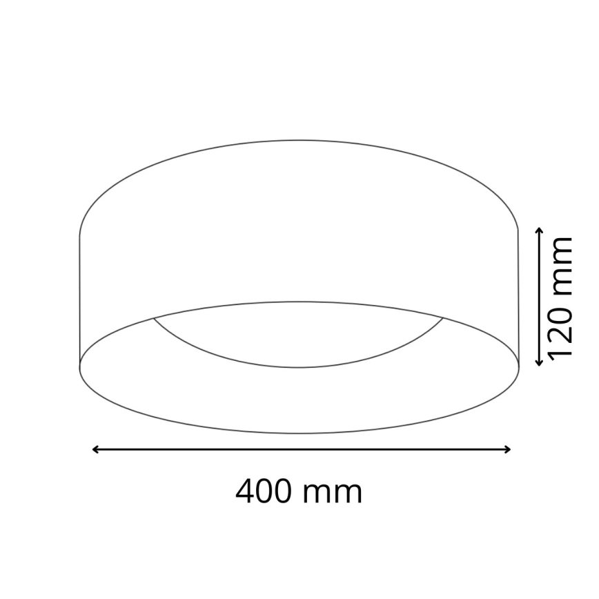 LED loftlampe TULUZA LED/24W/230V diameter 40 cm sort