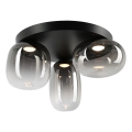 LED loftlampe VASO LED/12W/230V diameter 42 cm sort/røget
