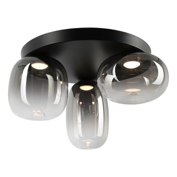 LED loftlampe VASO LED/12W/230V diameter 42 cm sort/røget