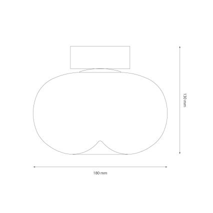 LED loftlampe VASO LED/4W/230V diameter 18 cm guldfarvet/røget