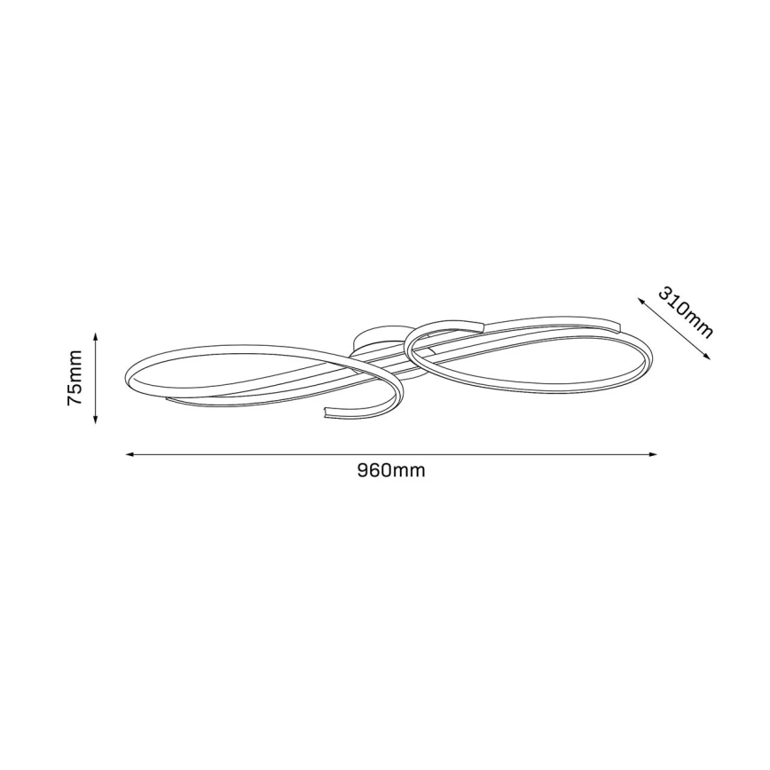 LED loftlampe VIOLIN LED/40W/230V sort