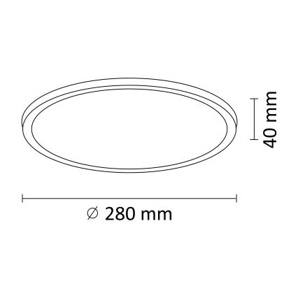 LED loftlampe WOODY LED/15W/230V diam. 28 cm