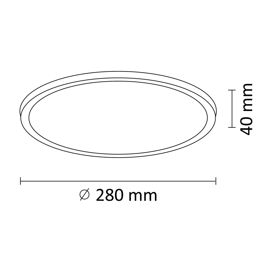 LED loftlampe WOODY LED/15W/230V diam. 28 cm