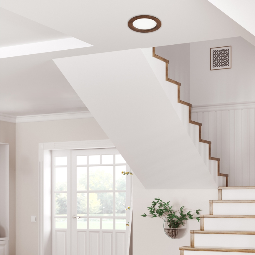 LED indbygningsspot WOODY SPOT LED/16,5W/230V 4000K kirsebær ? 18,5 cm