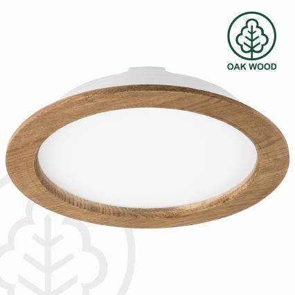 LED indbygningsspot WOODY SPOT LED/23,5W/230V 4000K valnød Ø 23,5 cm