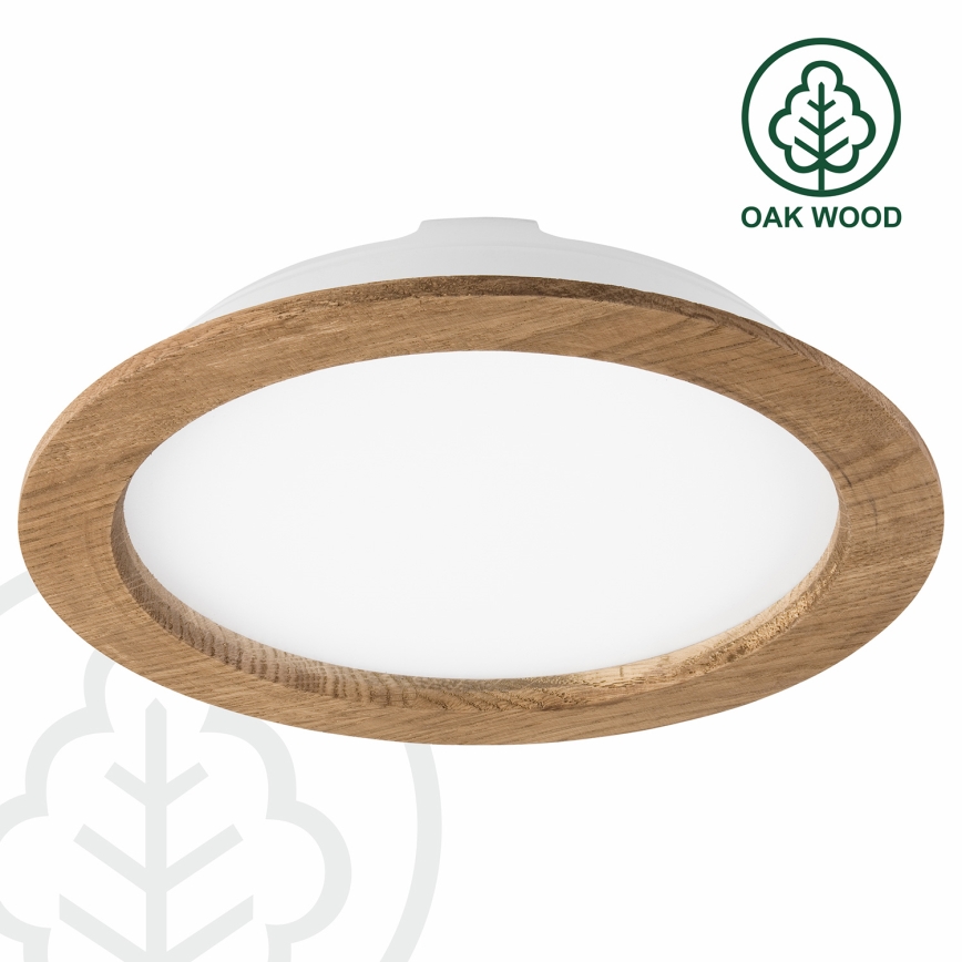 LED indbygningsspot WOODY SPOT LED/23,5W/230V 4000K valnød Ø 23,5 cm