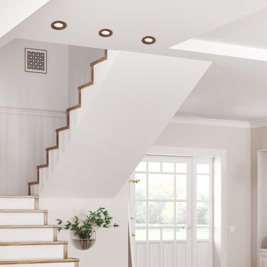 LED Indbygningsspot WOODY SPOT LED/5,5W/230V 4000K kirsebær ? 10 cm