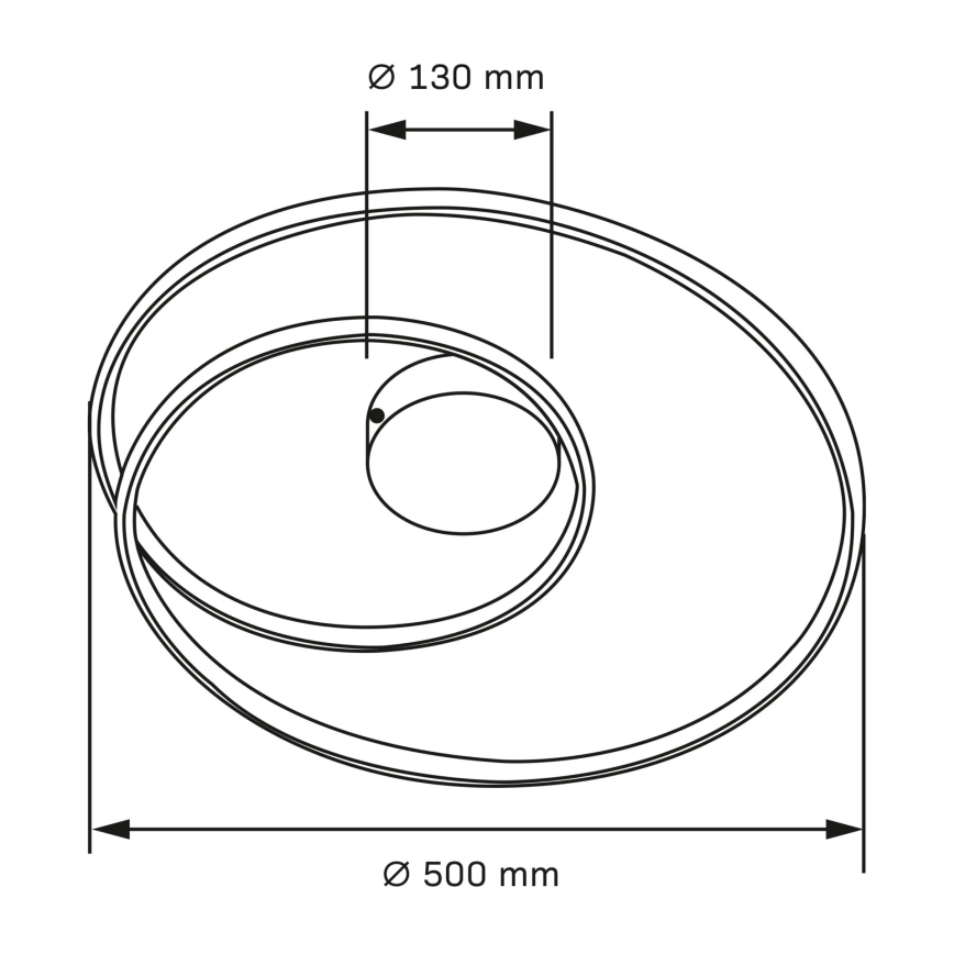 LED loftlampe ZEFIRA LED/40W/230V 4000K diameter 50 cm antracit