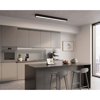 LED loftmonteret/pendel med kabel LED/44W/230V 4000K 120 cm sort
