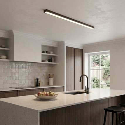 LED loftmonteret/pendel med kabel LED/44W/230V 4000K 120 cm sort