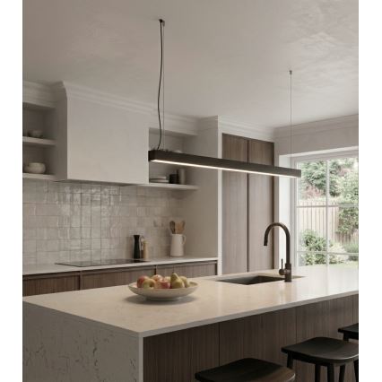 LED loftmonteret/pendel med kabel LED/44W/230V 4000K 120 cm sort