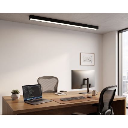 LED loftmonteret/pendel med kabel LED/44W/230V 4000K 120 cm sort