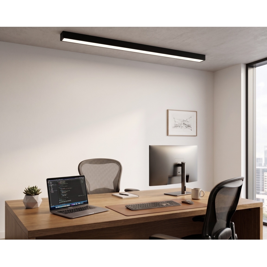 LED loftmonteret/pendel med kabel LED/44W/230V 4000K 120 cm sort