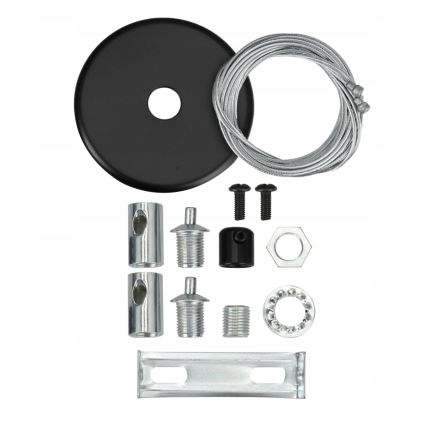 LED loftmonteret/pendel med kabel LED/44W/230V 4000K 120 cm sort