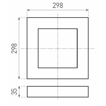 LED loftsbelysning FENIX LED/24W/230V 2800K 29,8 cm