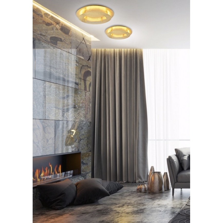 LED loftsbelysning MERPLE LED/18W/230V gylden