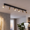 LED-loftspot TOP 6xGU10/10W/230V sort/guld