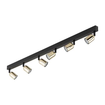LED-loftspot TOP 6xGU10/10W/230V sort/guld