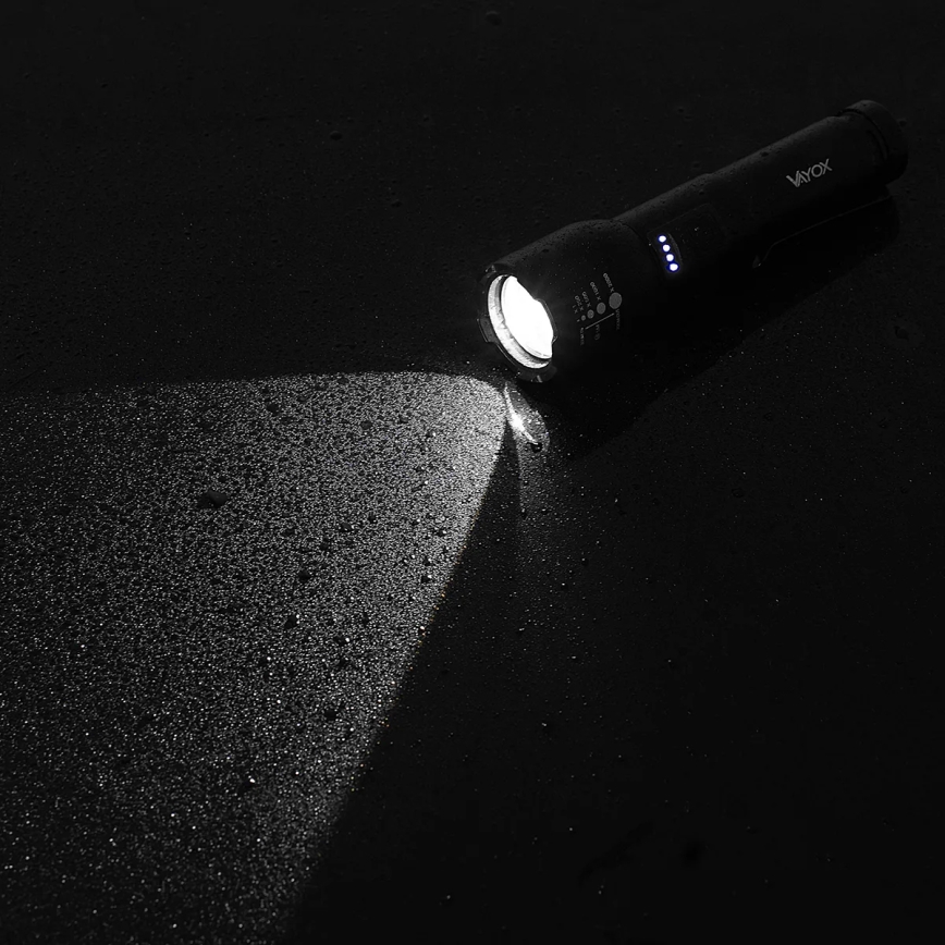 LED lommelygte dæmpbar og genopladelig LED/20W/5V IPX4 800 skinnende 2000 mAh