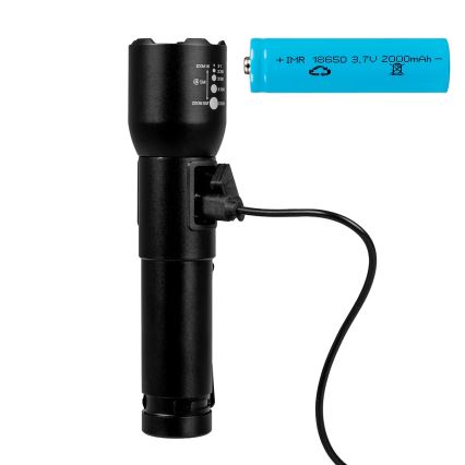 LED lommelygte dæmpbar og genopladelig LED/20W/5V IPX4 800 skinnende 2000 mAh
