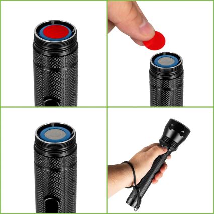 LED lommelygte dæmpbar og genopladelig LED/20W/5V IPX5 1570 skinnende 8400 mAh