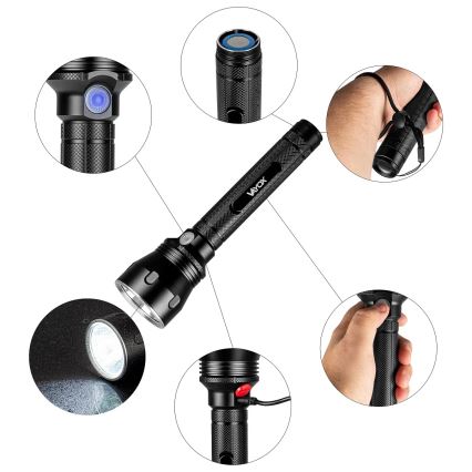 LED lommelygte dæmpbar og genopladelig LED/20W/5V IPX5 1570 skinnende 8400 mAh
