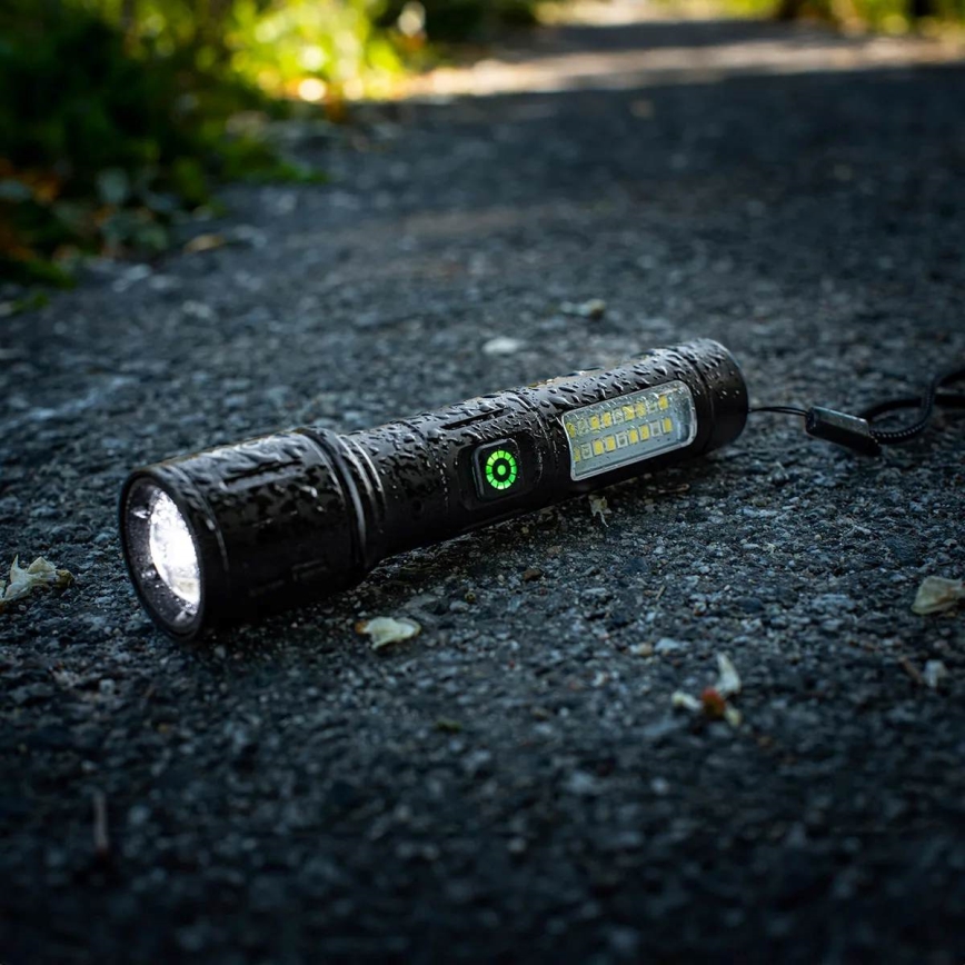 LED lommelygte dæmpbar og genopladelig LED/5W/5V IPX4 260 skinnende 2000 mAh