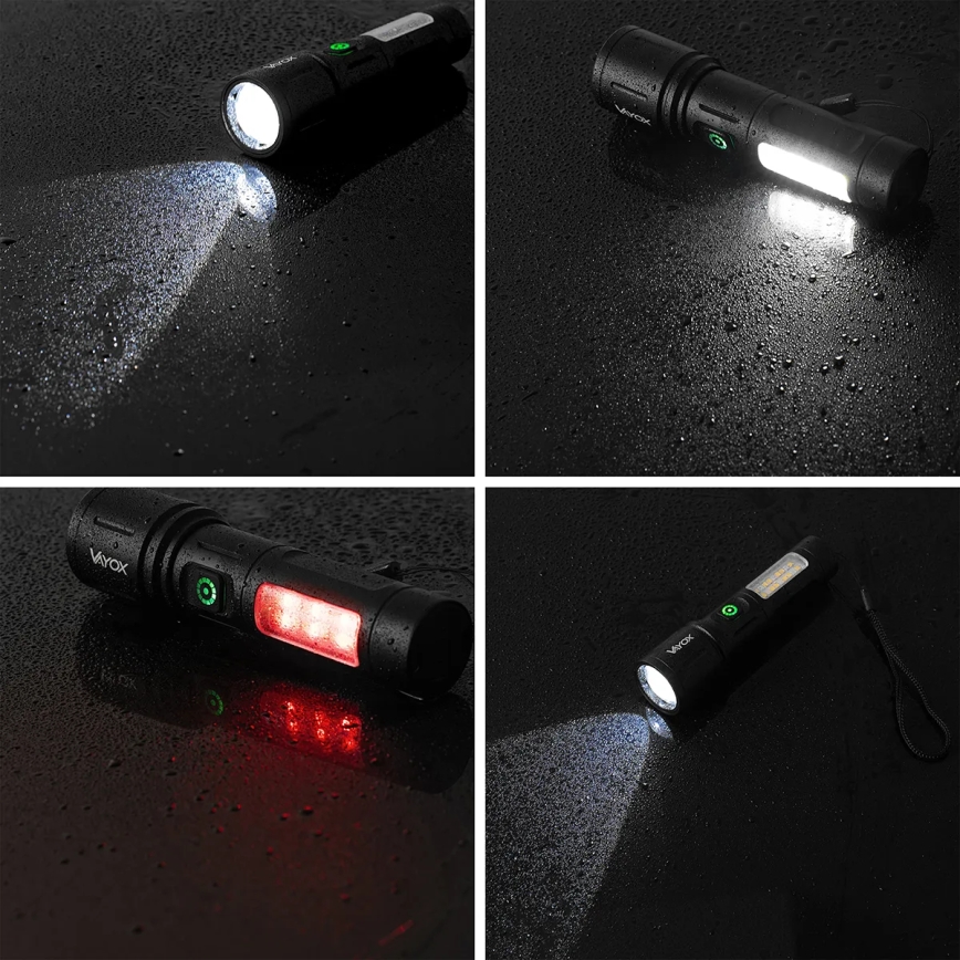 LED lommelygte dæmpbar og genopladelig LED/5W/5V IPX4 260 skinnende 2000 mAh