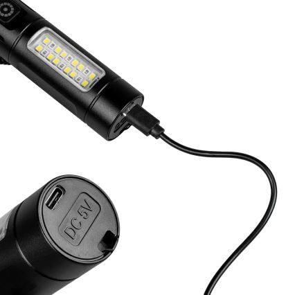 LED lommelygte dæmpbar og genopladelig LED/5W/5V IPX4 260 skinnende 2000 mAh