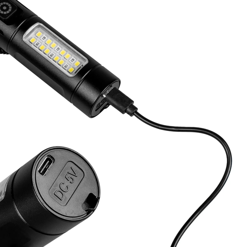 LED lommelygte dæmpbar og genopladelig LED/5W/5V IPX4 260 skinnende 2000 mAh