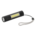 LED lommelygte genopladelig LED/400 mAh sort