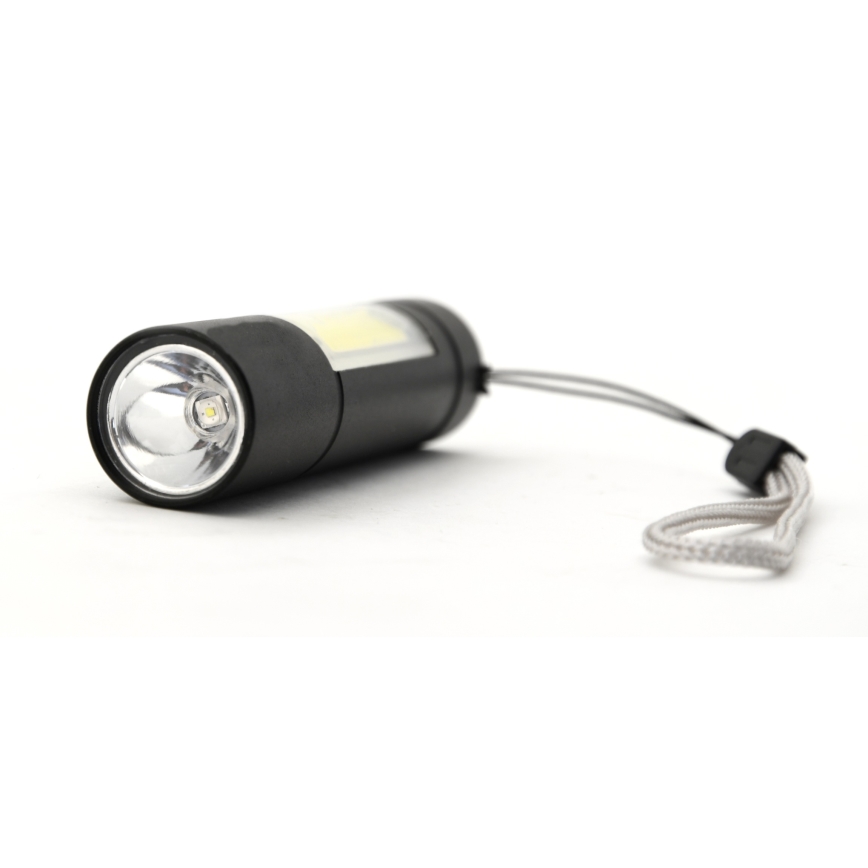LED lommelygte genopladelig LED/400 mAh sort