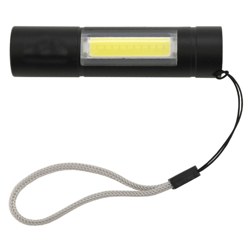 LED lommelygte genopladelig LED/400 mAh sort