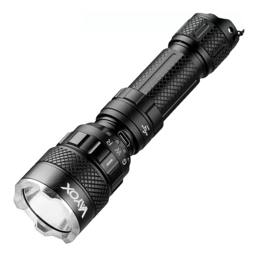 LED lommelygte m. RGBW-farver dæmpbar og genopladelig LED/15W/5V IP66 1500 skinnende 2000 mAh