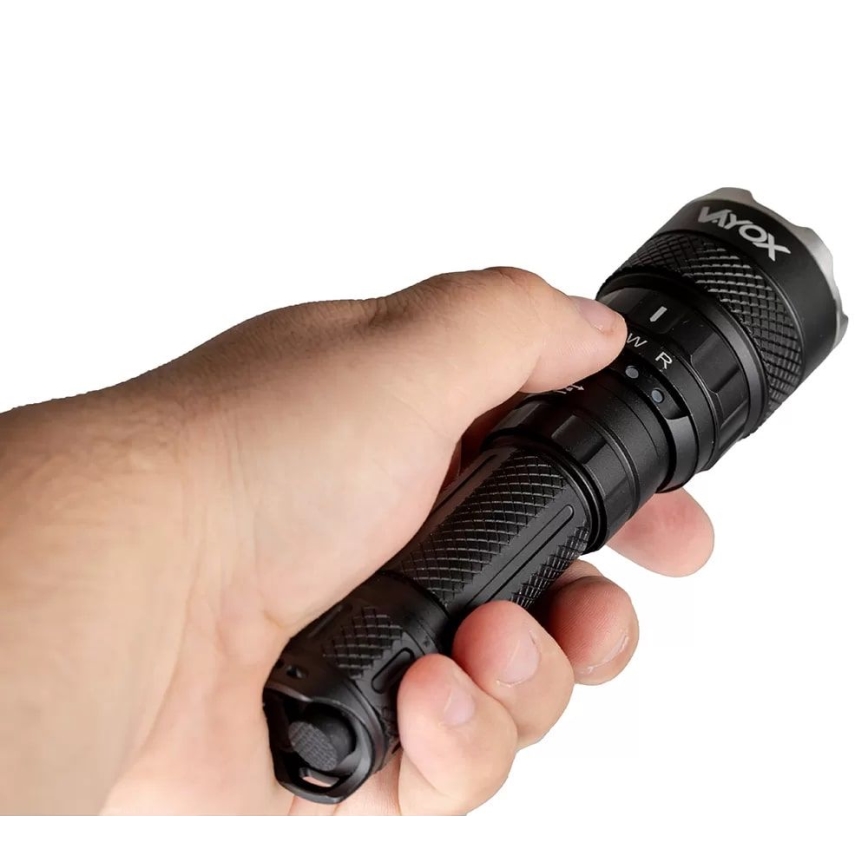 LED lommelygte m. RGBW-farver dæmpbar og genopladelig LED/15W/5V IP66 1500 skinnende 2000 mAh
