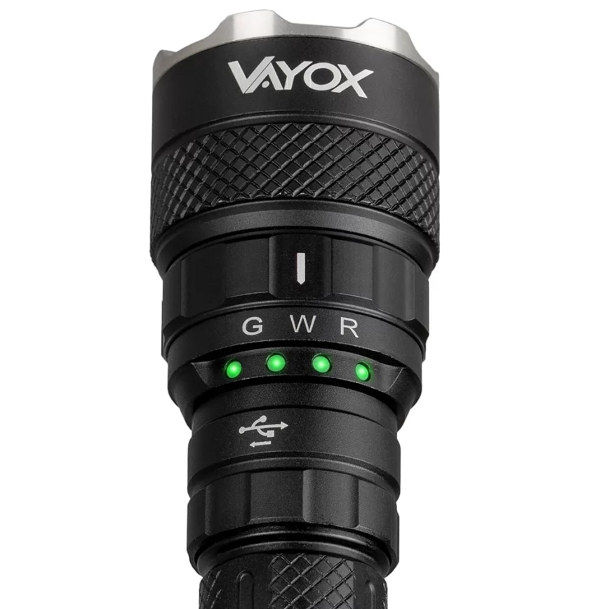 LED lommelygte m. RGBW-farver dæmpbar og genopladelig LED/15W/5V IP66 1500 skinnende 2000 mAh