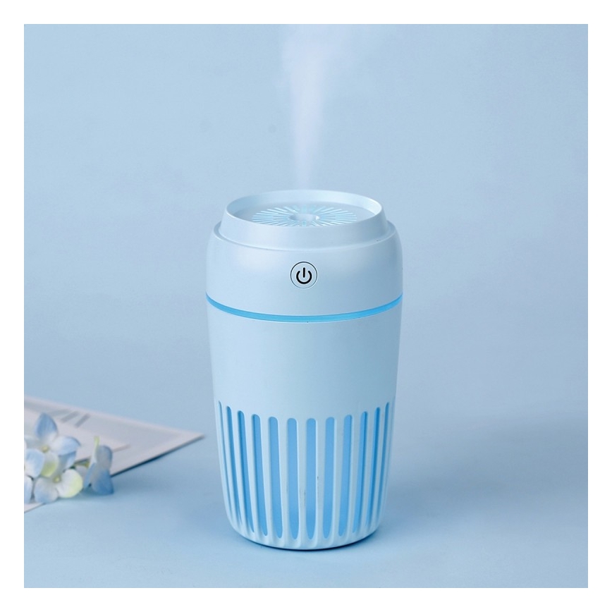 LED luftfugter RGB 300 ml LED/2W/5V blå